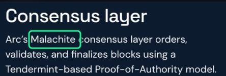 docs.arc.io — Arc's Malachite consensus layer