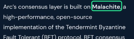 docs.arc.io — Arc's consensus layer is built on Malachite